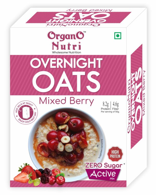 overnight oats mixed berries