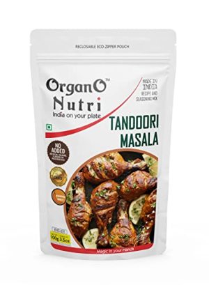 OrganoNutri Tandoori Masala | 100g | Reclosable Eco-Zipper Pouch