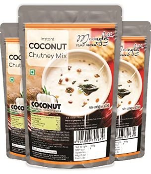 Moonglet - Instant Coconut Chutney Mix | 300g (3 Packs of 100g Each) | Superfood Chutney | Add 2 Times Warm Water to Prepare - OrganoNutri Moonglet - Instant Coconut Chutney Mix | 300g (3 Packs of 100g Each) | Superfood Chutney | Add 2 Times Warm Water to Prepare