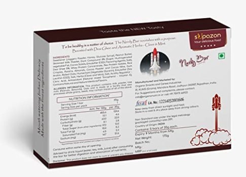 sUpazon Zero Sugar Recharge Bar, 35g Bar (1 Box: 5 Bars)