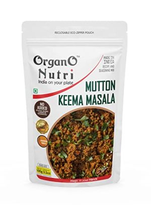 OrganoNutri Mutton Keema Masala | 100g | Reclosable Eco-Zipper Pouch