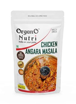 OrganoNutri Chicken Angara Masala | 100g | Reclosable Eco-Zipper Pouch