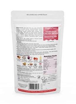 OrganoNutri Hyderabadi Chicken Biryani Masala | 100g | Reclosable Eco-Zipper Pouch