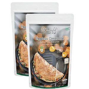 Eggless Omelette | Mung Dal Omelette (Vegan) | Pancake Alternative | 400g: Pack of2, 200g Each: