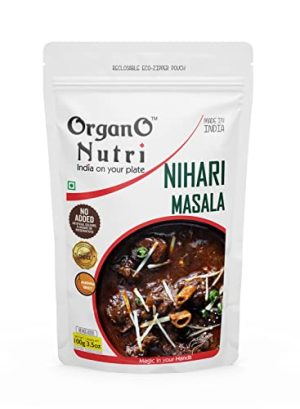 OrganoNutri Nihari Masala | 100g | Reclosable Eco-Zipper Pouch