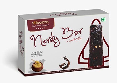 sUpazon Nerdy Bar 175g (35g x 5) | fulfilling and healthy Chocolate Bar