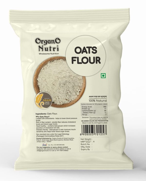 OrganoNutri Wholegrain Oats Flour (Oats Atta) (2kg):