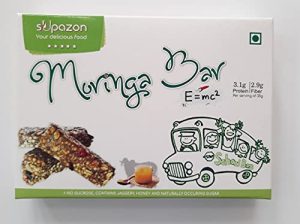 sUpazon Moringa Energy Bar, 35g Bar (1 Box: 5 Bars)