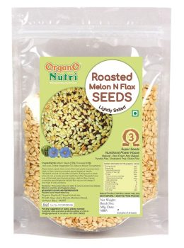 OrganoNutri Roasted Melon N Flax Seeds | Lightly Salted | 900g | Premium Roasted for Eating