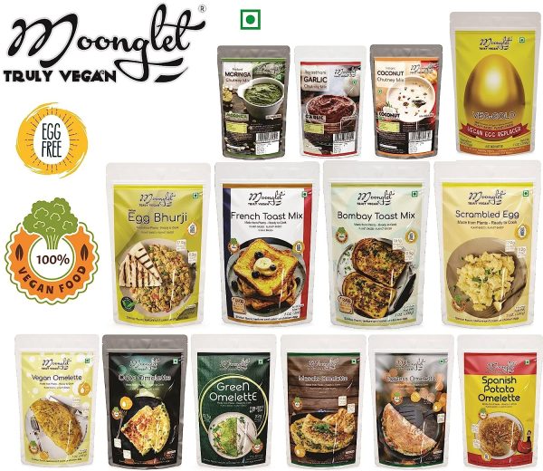 Moonglet Vegan Scrambled Egg Mix | Protein Rich Post Workout Gym Snack | Pancake, Breakfast Cereal Alternative | (600g: Pack of 3, 200g each)