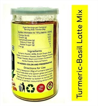 OrganoNutri Turmeric - Basil Latte 200g (2 Cans: 100g Each) 1
