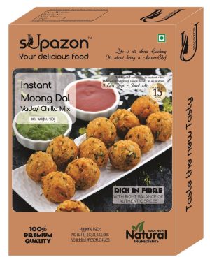 sUpazon Moong Dal Vada/ Chilla Mix 400g Pack | Protein Rich Instant Ready to Cook Dalvada Mix